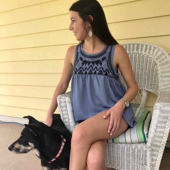 🆕 MiaoMiao - Babydoll Embroidery Stitched Top - Picture 7 of 7